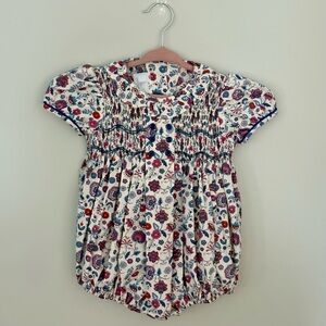 Little English 24M Floral Smocked Bubble Romper - Easter and Spring Item ***